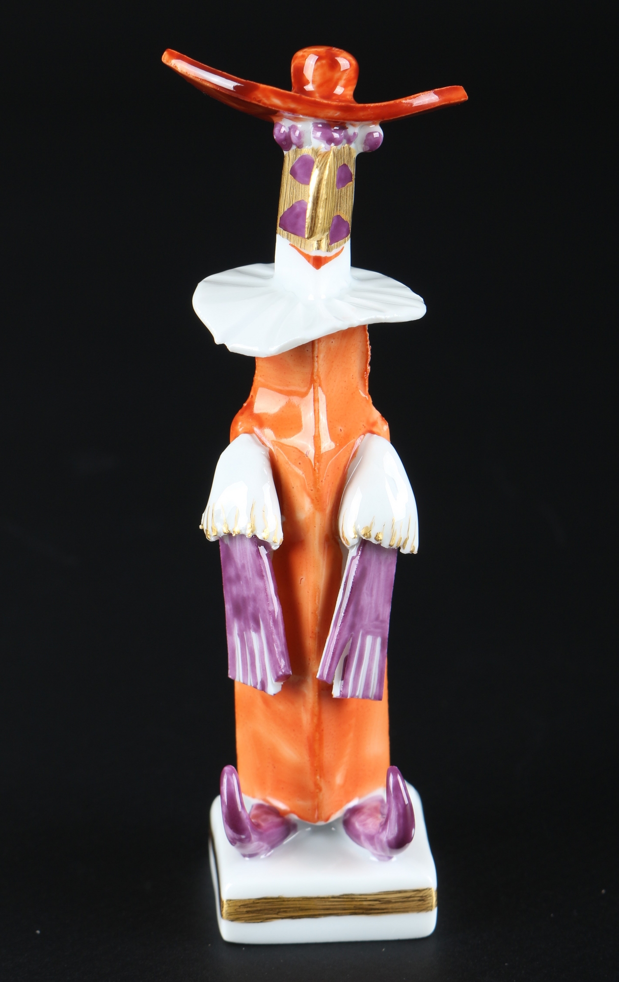 Meissen Maskerade rot männlich Peter Strang, porcelain figure,