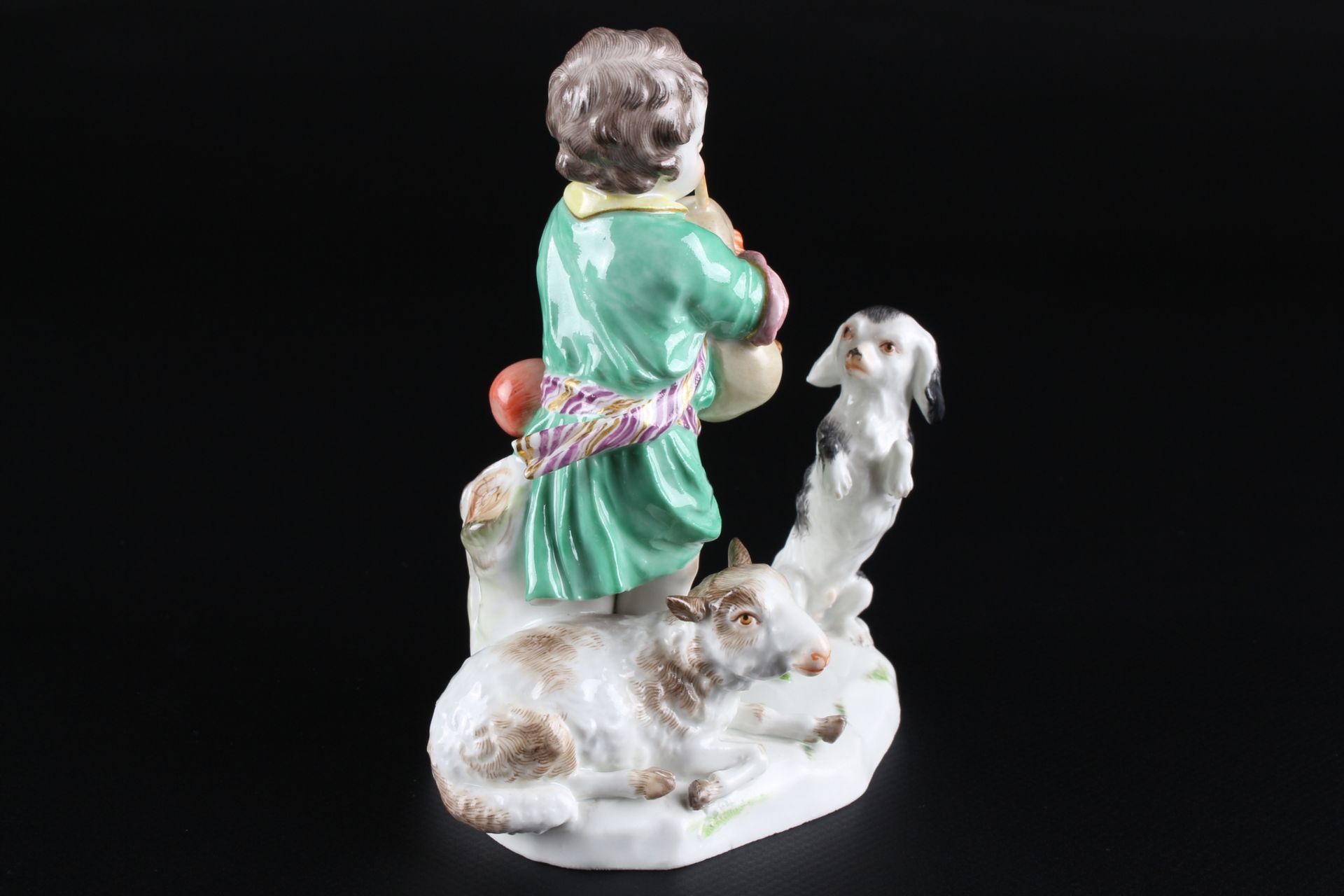 Meissen Junge mit Dudelsack, boy with bagpipe, - Image 5 of 8