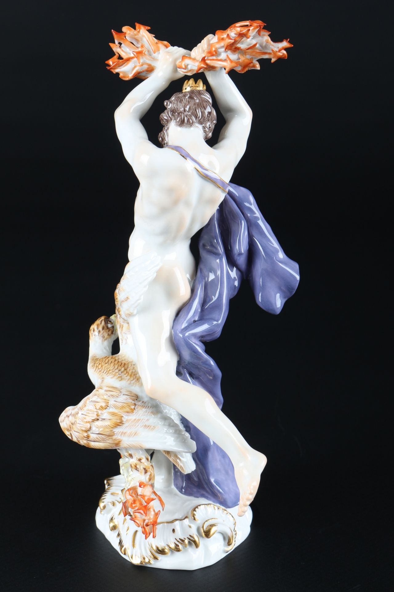 Meissen Zeus mit Blitzen, porcelain figure, - Bild 3 aus 6
