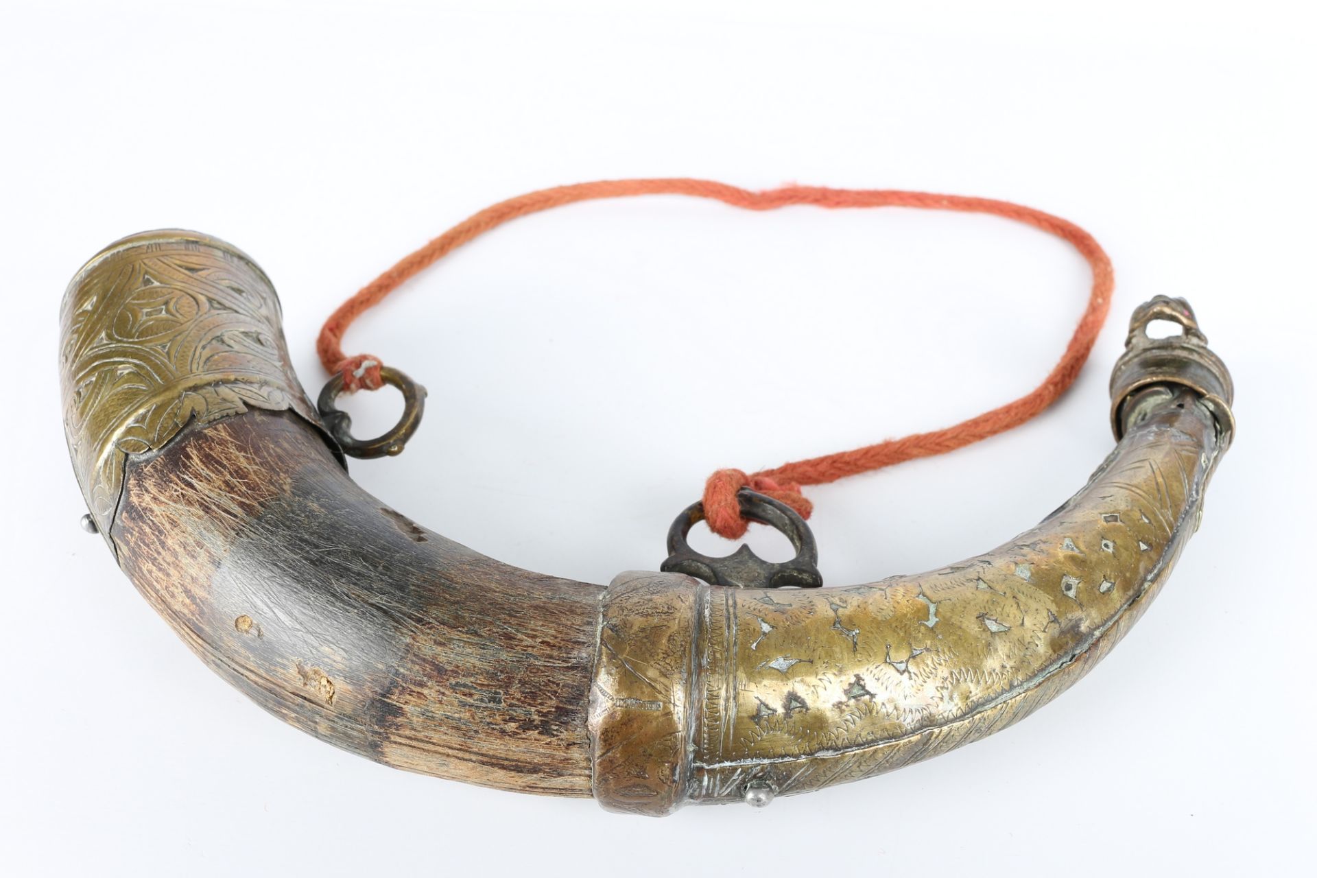 Pulverhorn 18. Jahrhundert, powder horn 18th century, - Image 4 of 6