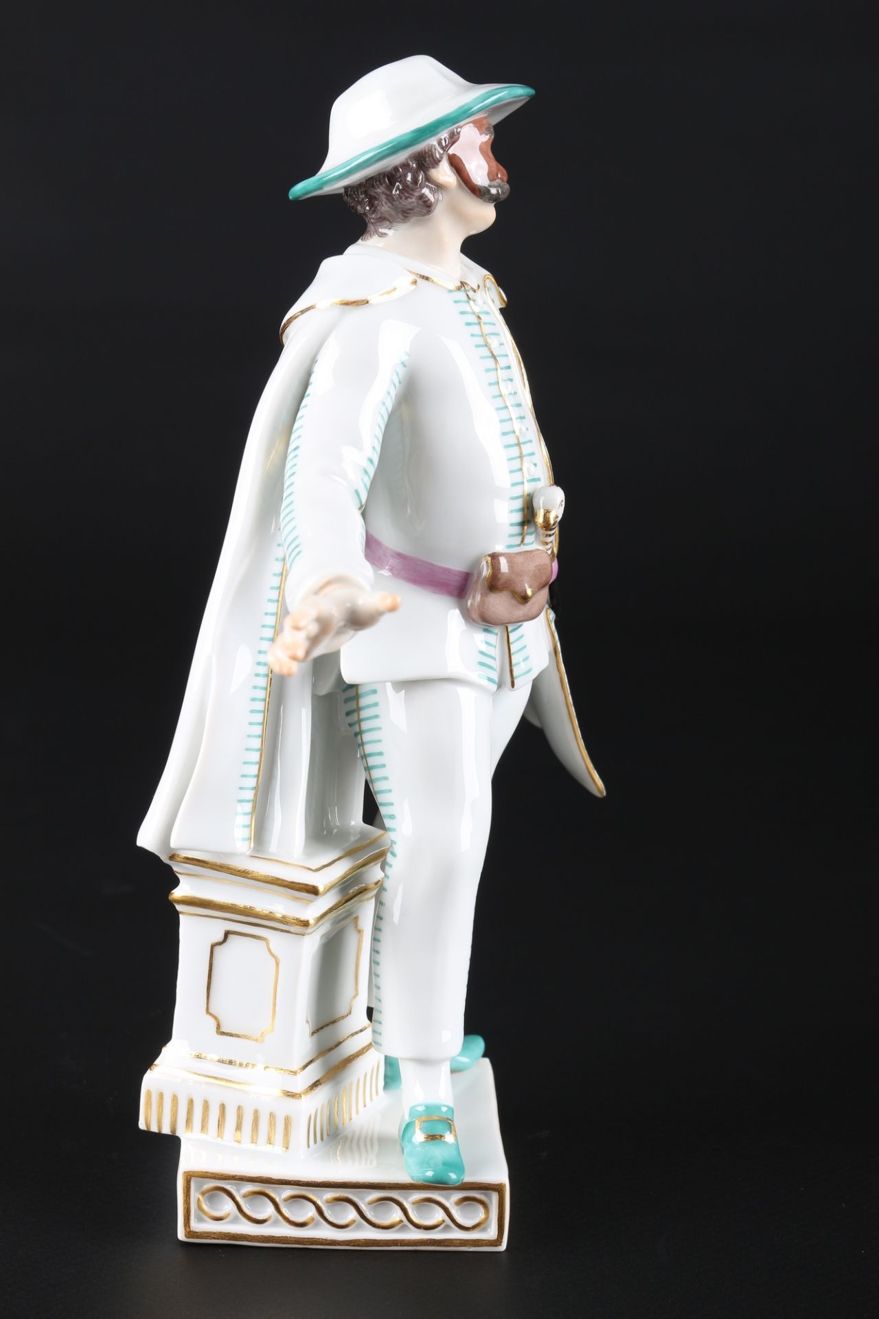Meissen Brighella aus der Commedia dell'Arte, porcelain figure, - Bild 4 aus 5