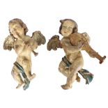 2 Barock Putti Engel 18. Jahrhundert, baroque cherubs 18th century,