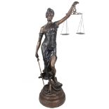Riesige Justitia Bronze Skulptur H 168 cm, XXL bronze of the Lady Justice,