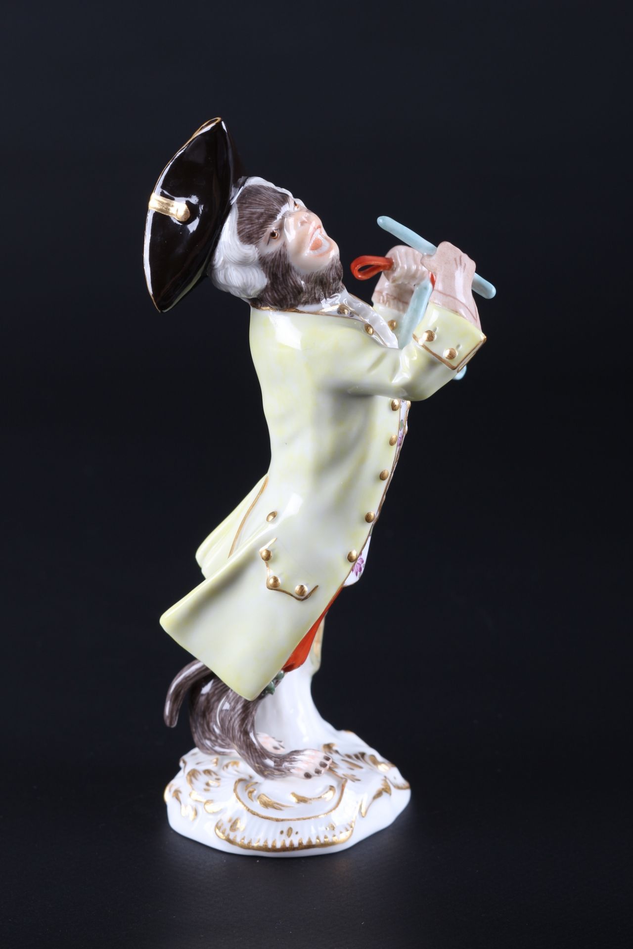 Meissen Triangelspieler aus der Affenkapelle, triangle player monkey chapel, - Image 2 of 5