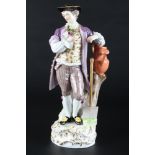 Meissen großer Gärtner mit Kanne, gardener figure,