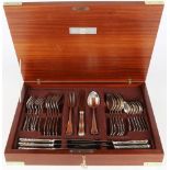 Wilkens Chippendale 800 Silber Komplettbesteck für 6 Personen, silver silverware for 6 pers.,