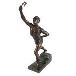 Max Kruse (1854-1942) Gladbeck Bronze Marathonläufer Nenikhkamen, marathon runner,