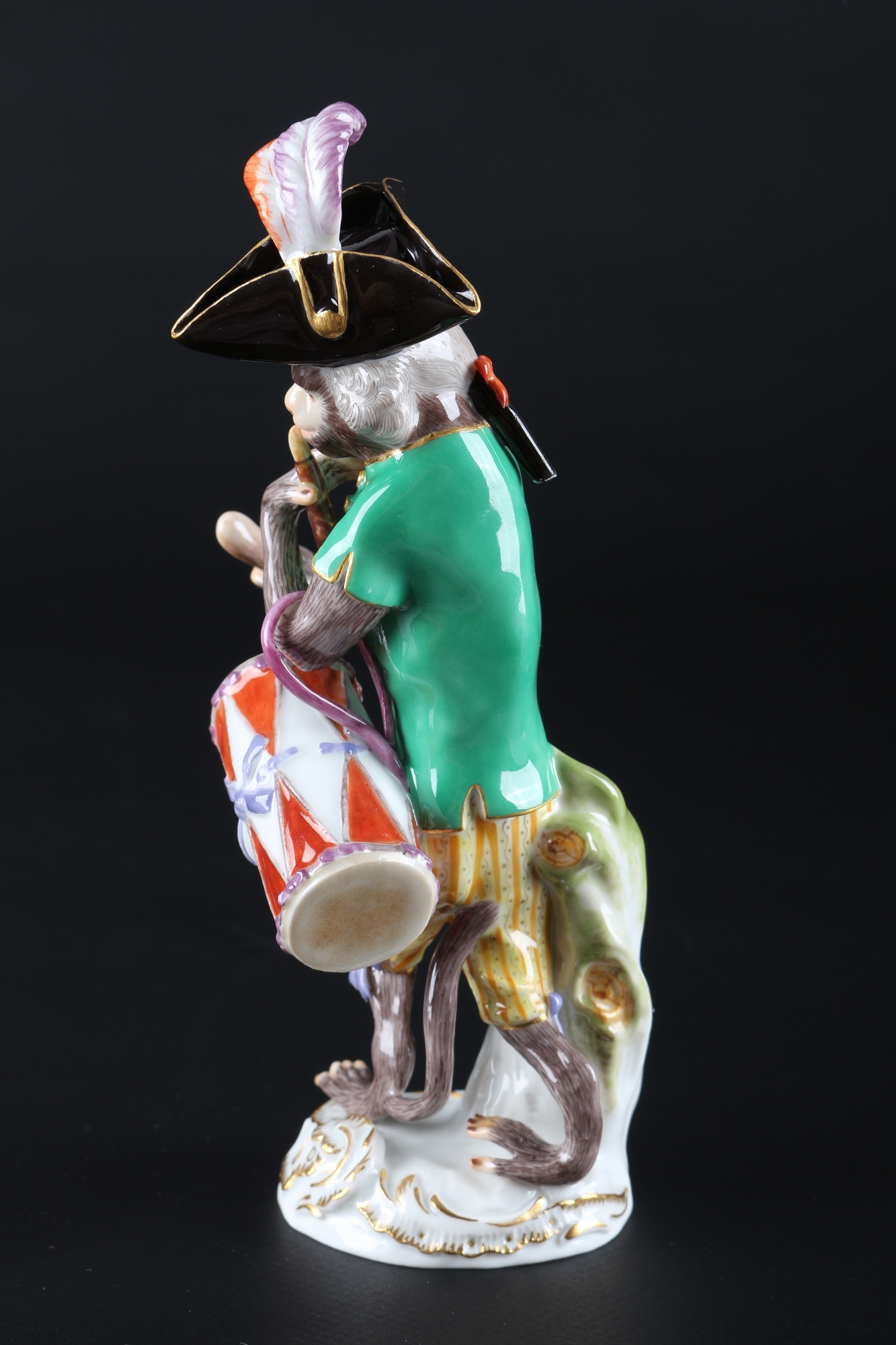 Meissen Trommler aus der Affenkapelle, drummer monkey chapel, - Image 4 of 6