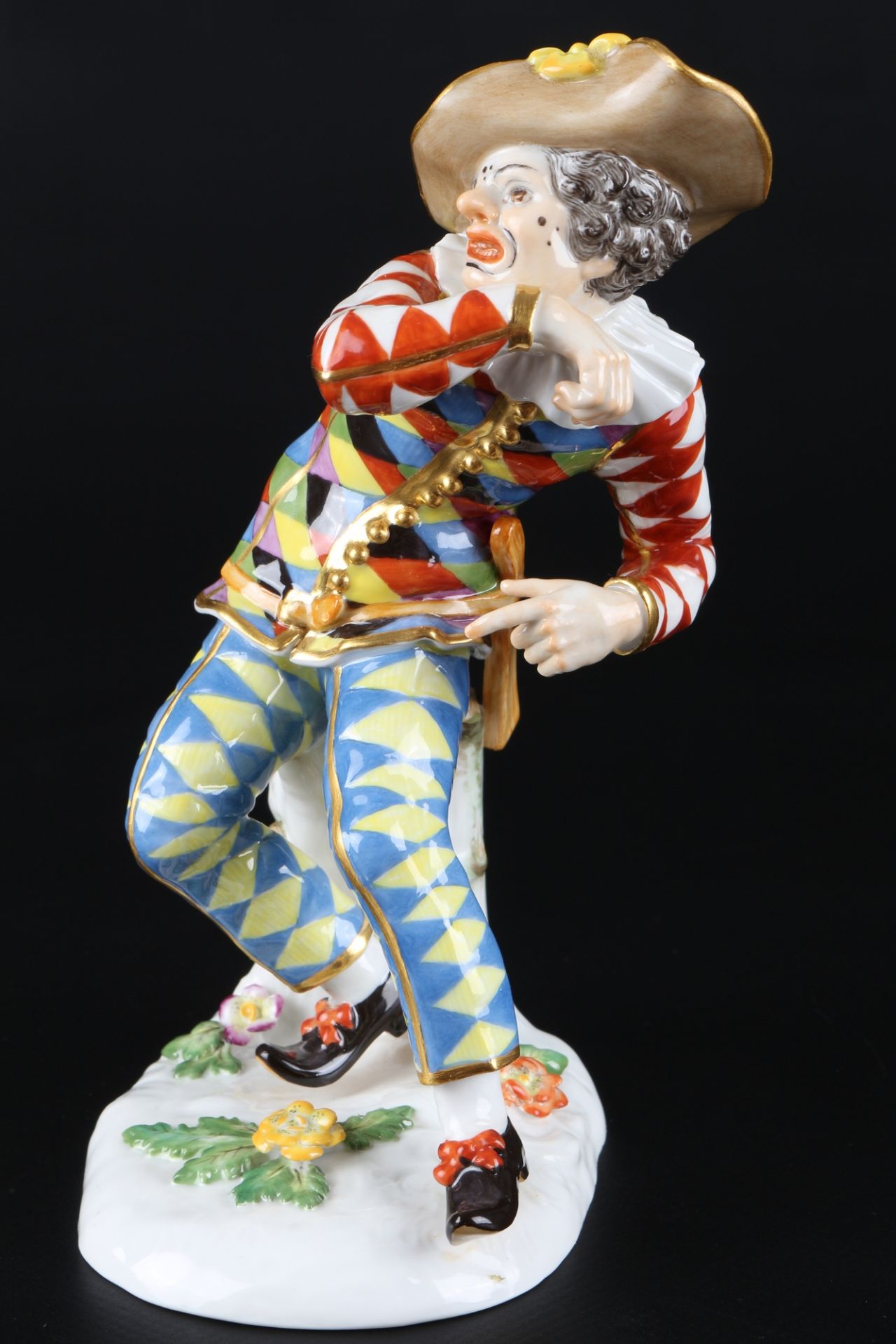 Meissen Italienische Komödie Harlekin, porcelain harlequin sculpture, - Bild 2 aus 5