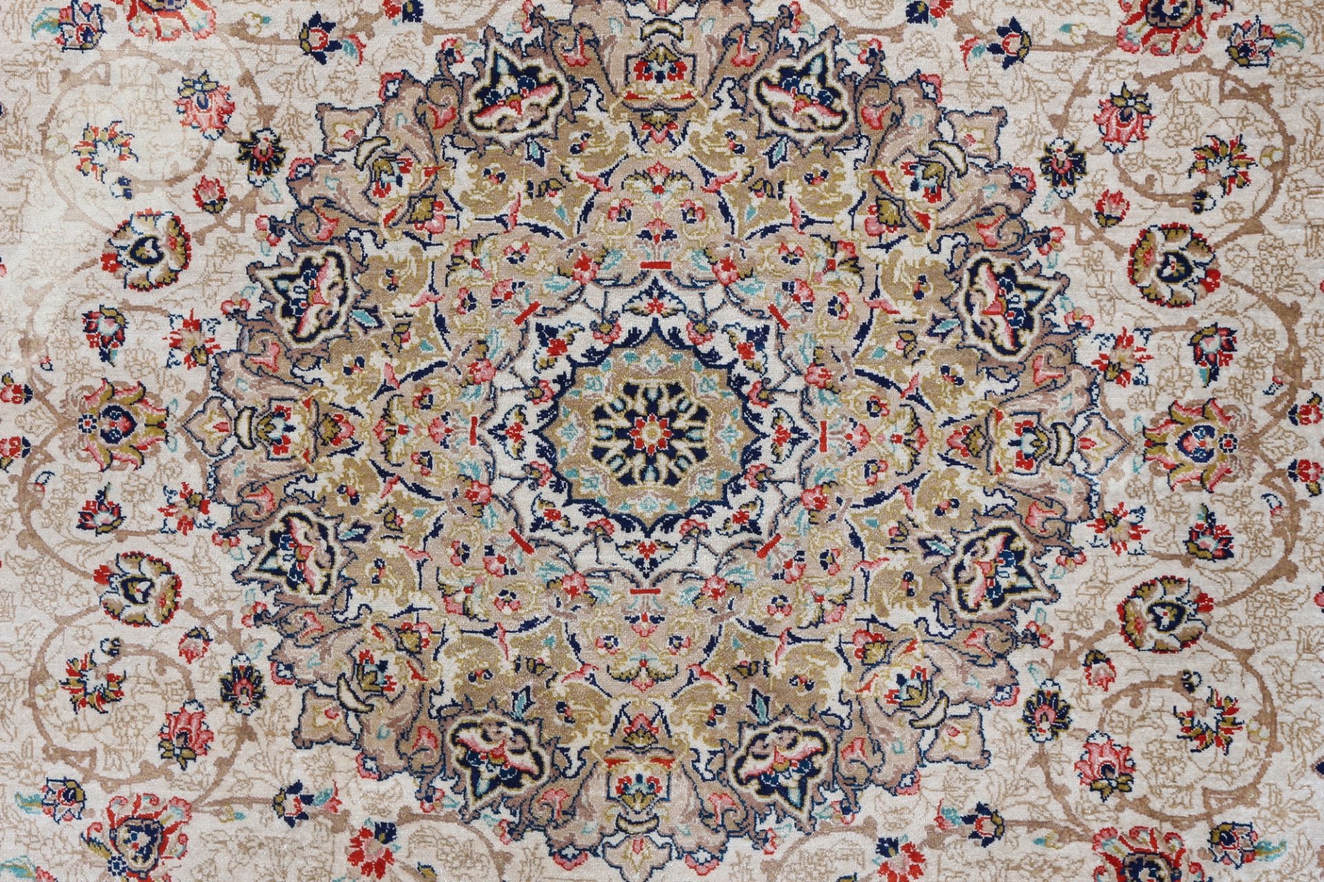 Ghom Seidenteppich, silk carpet, - Image 2 of 5