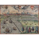 Frans Hogenberg (1535-1590) & Georg Braun (1541-1622) Stadtansicht Wismar um 1580, townscape Wismar,