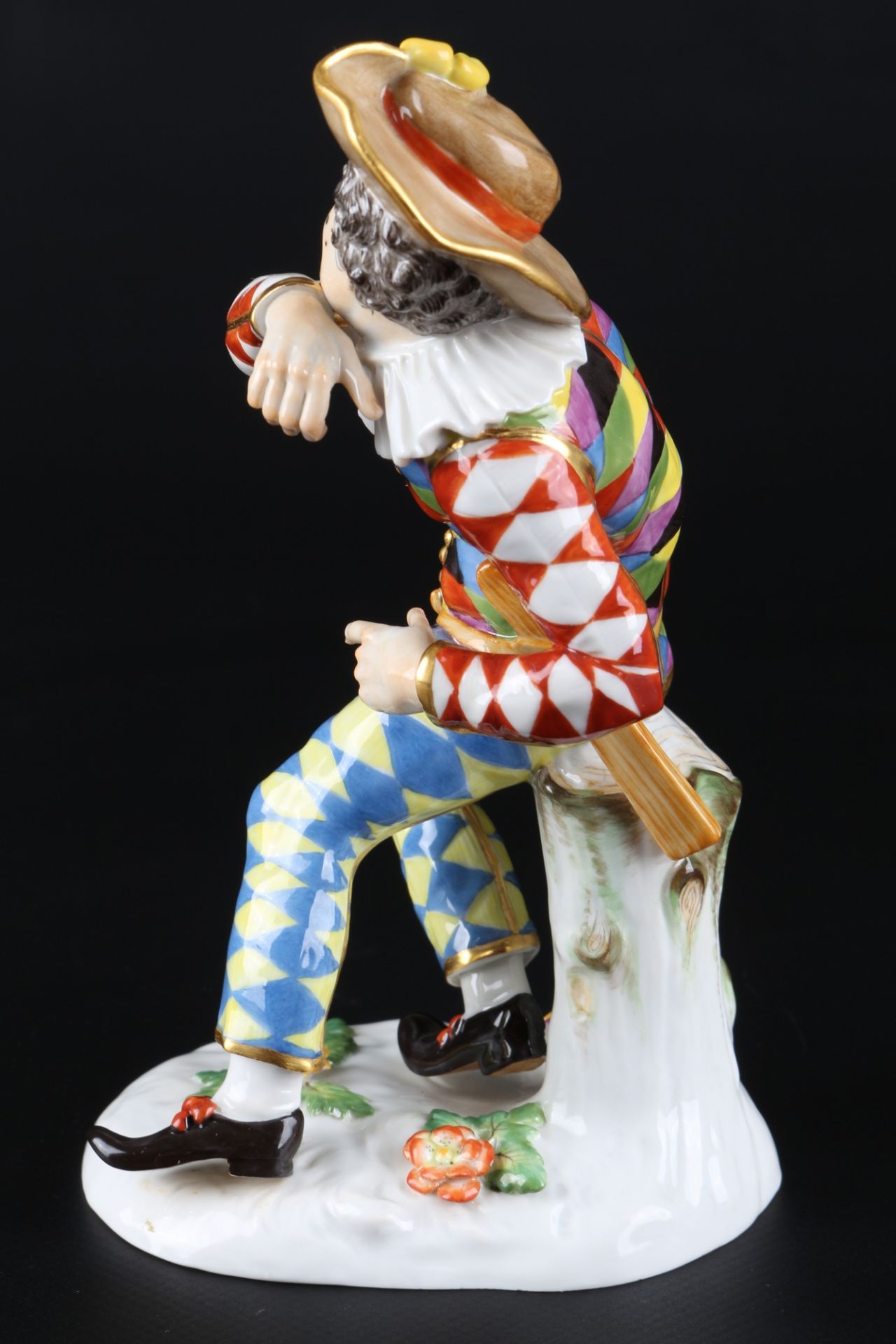 Meissen Italienische Komödie Harlekin, porcelain harlequin sculpture, - Bild 3 aus 5