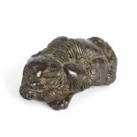 China Bronze Fu-Hund, chinese foo-dog sculpture,
