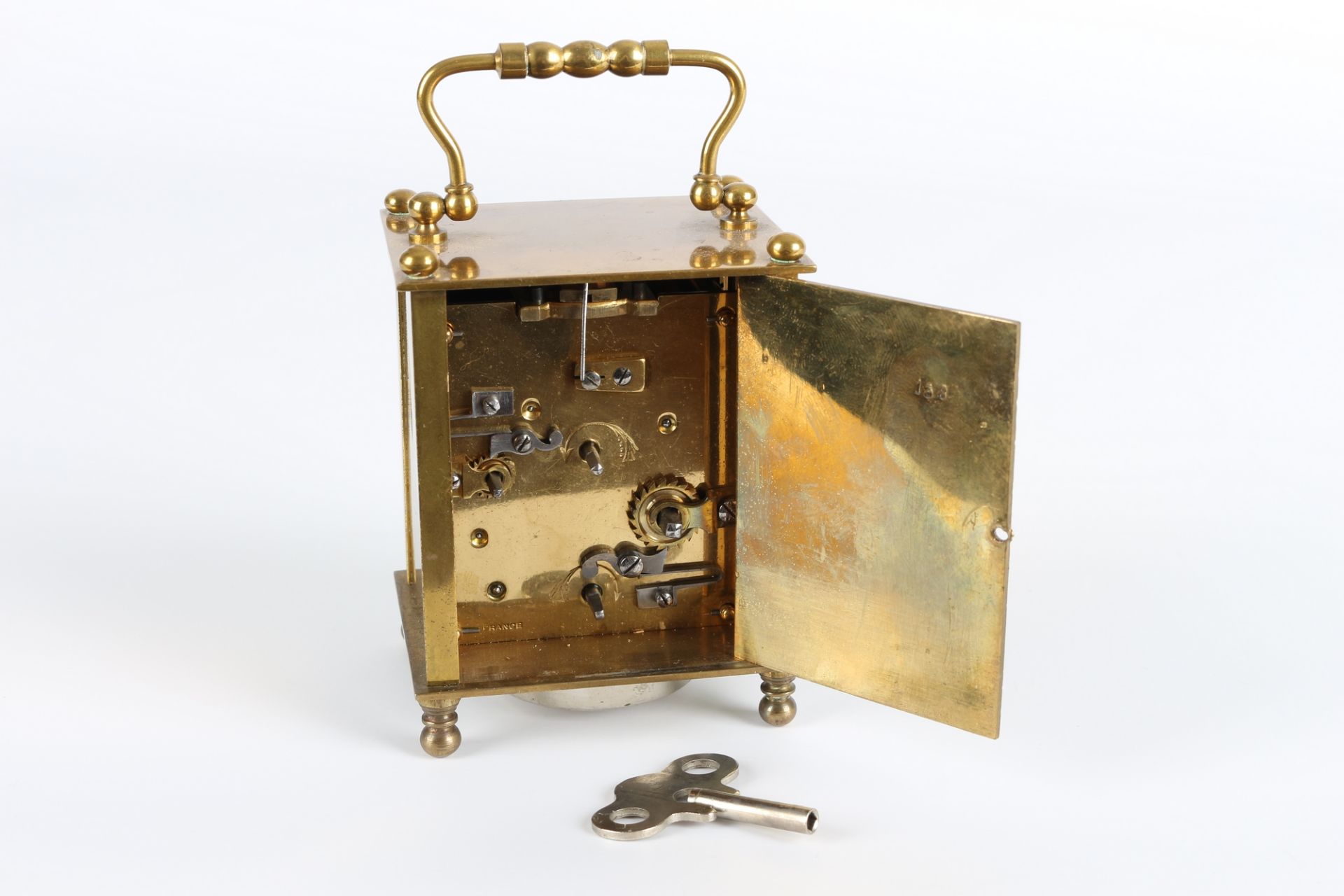 Reiseuhr mit Wecker, Frankreich, carriage clock, - Image 4 of 4