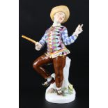 Meissen Italienische Komödie Harlekin mit Pritsche, porcelain harlequin,