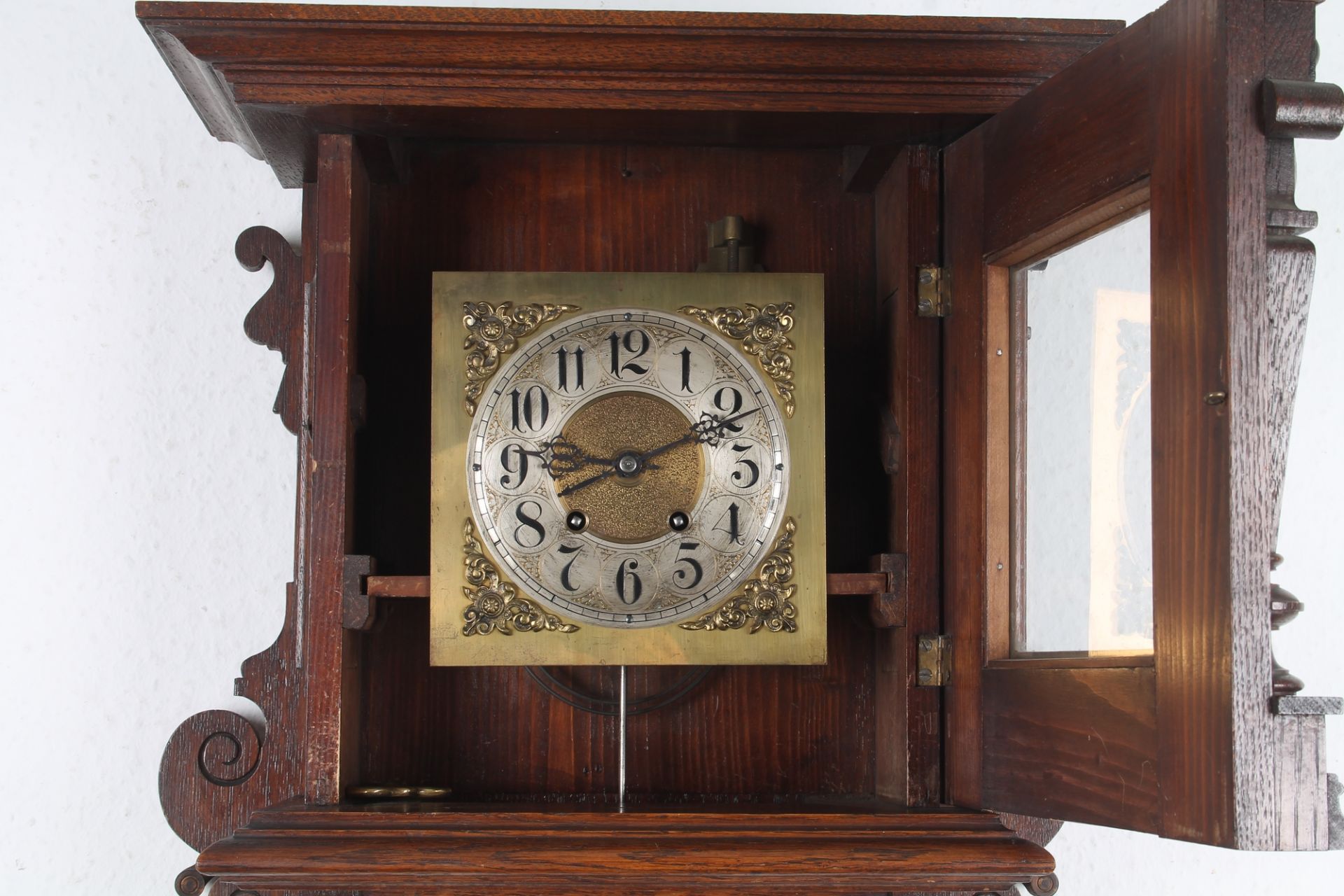 A.G.U. Lenzkirch Wanduhr, wall clock art nouveau, - Bild 3 aus 7