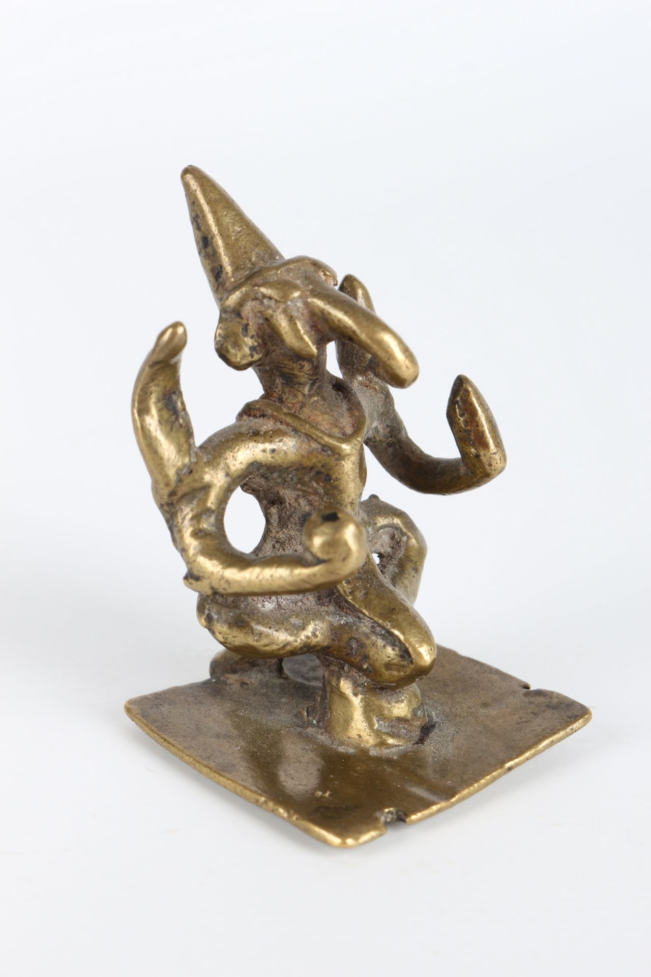 Bronze Ganesha 14. Jahrhundert mit Zertifikat, bronze sculpture 14th century, certificated, - Image 4 of 6