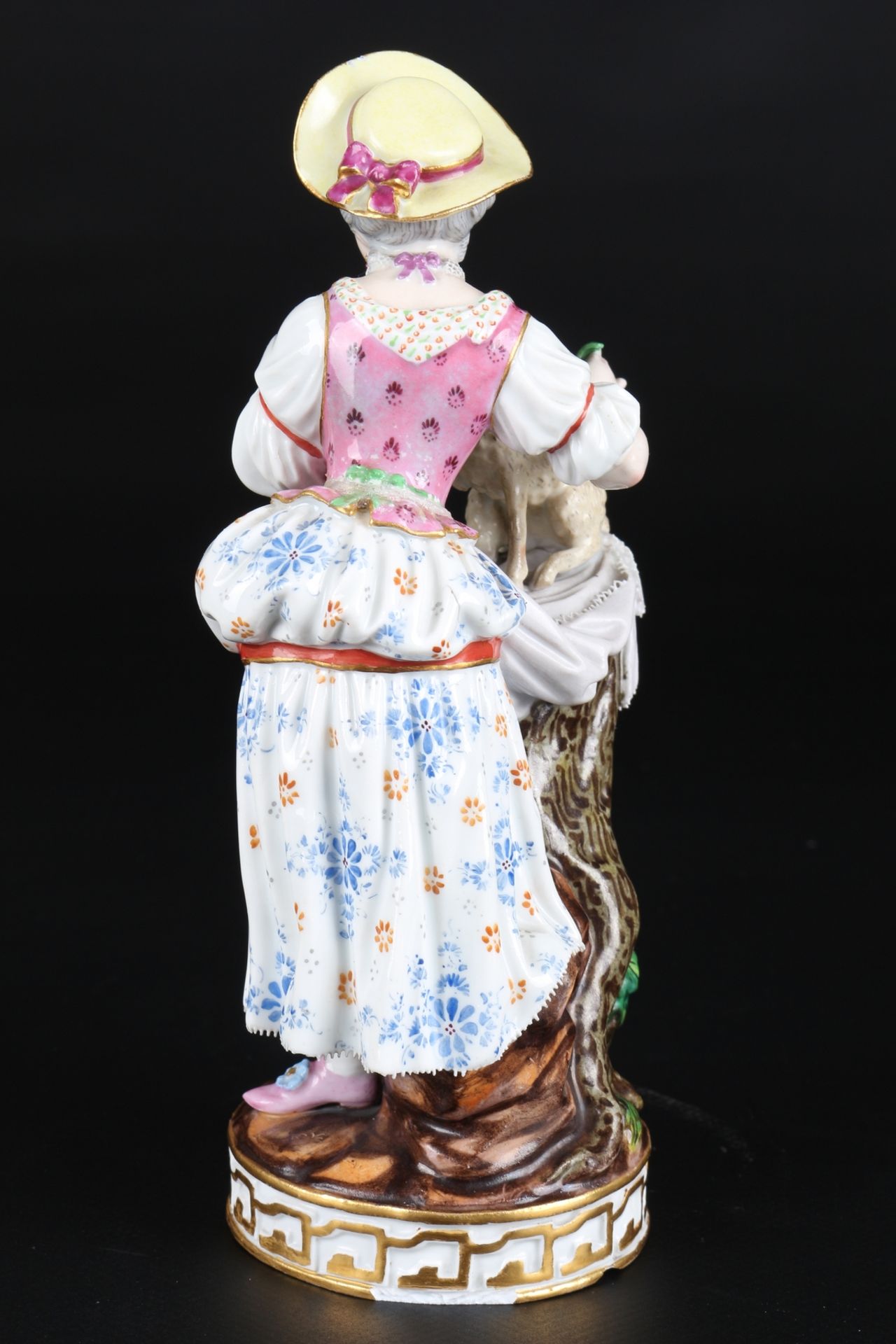 Meissen Mädchen mit Lamm, girl with lamp, - Image 3 of 6