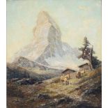 Otto Pippel (1878-1960) Blick auf Matterhorn mit grasenden Kühen,