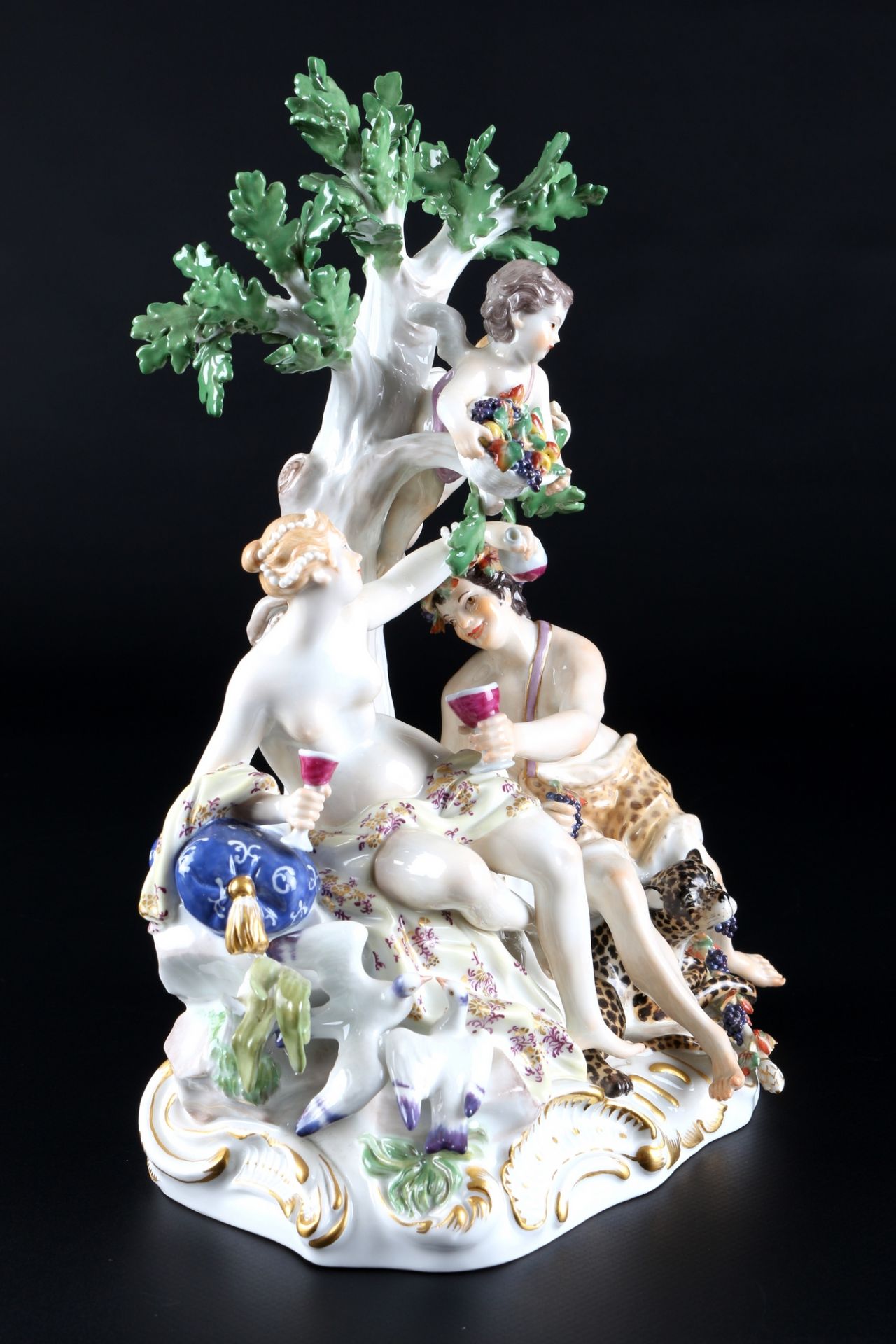 Meissen Figurengruppe Bacchus und Diana, group of figures, - Image 4 of 6