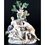 Meissen Figurengruppe Bacchus und Diana, group of figures,