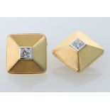 750 Gold Ohrclips / Ohrringe mit Brillanten 0,5ct , 18K gold ear clips / rings,