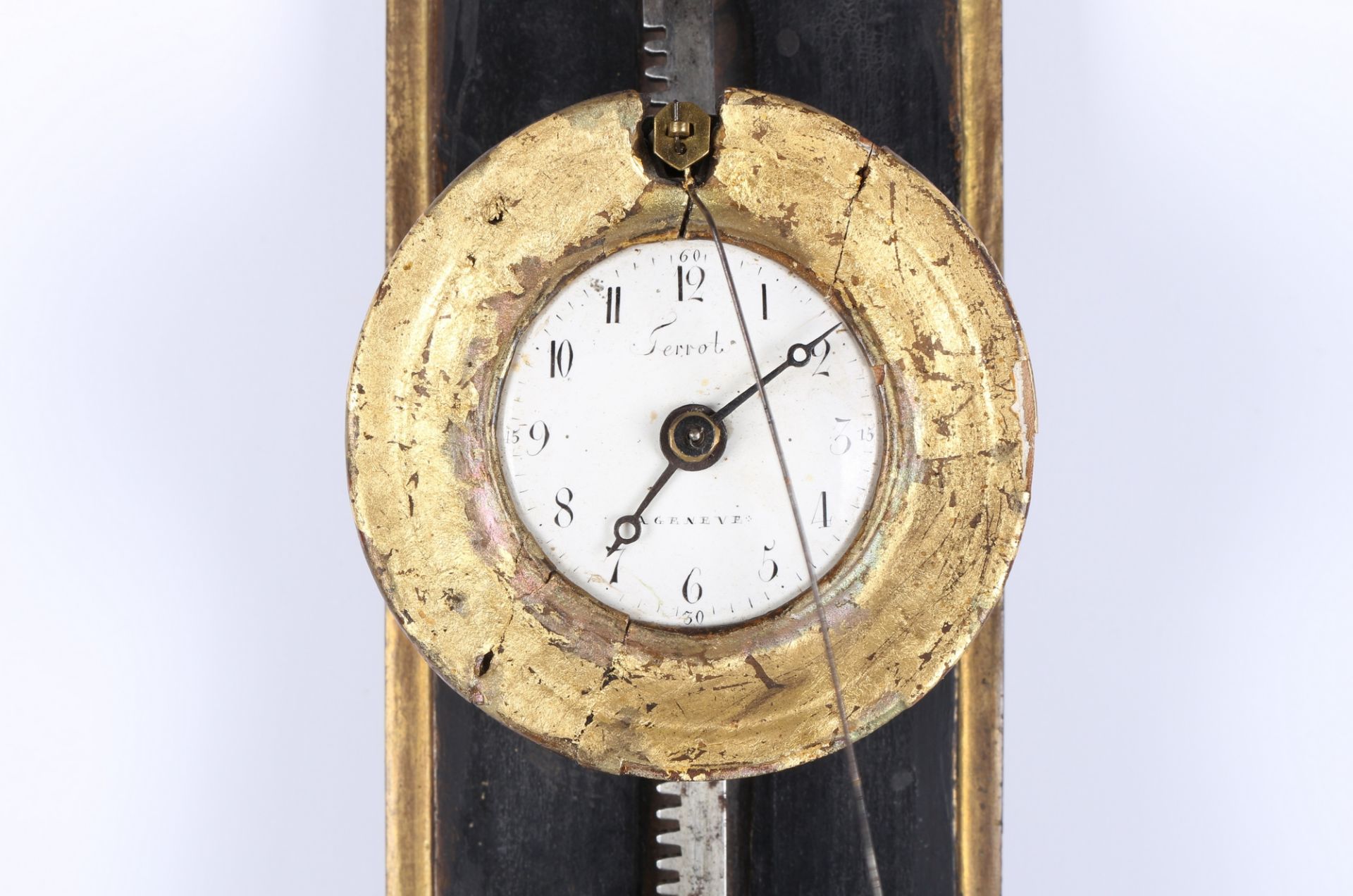 Philippe Terrot Geneve Sägeuhr, 18. Jahrhundert, saw clock 18th century, - Image 3 of 5