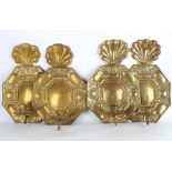 Barock 18. Jahrhundert - 4 Messing Blaker, brass blaker wall candleholder 18th century,