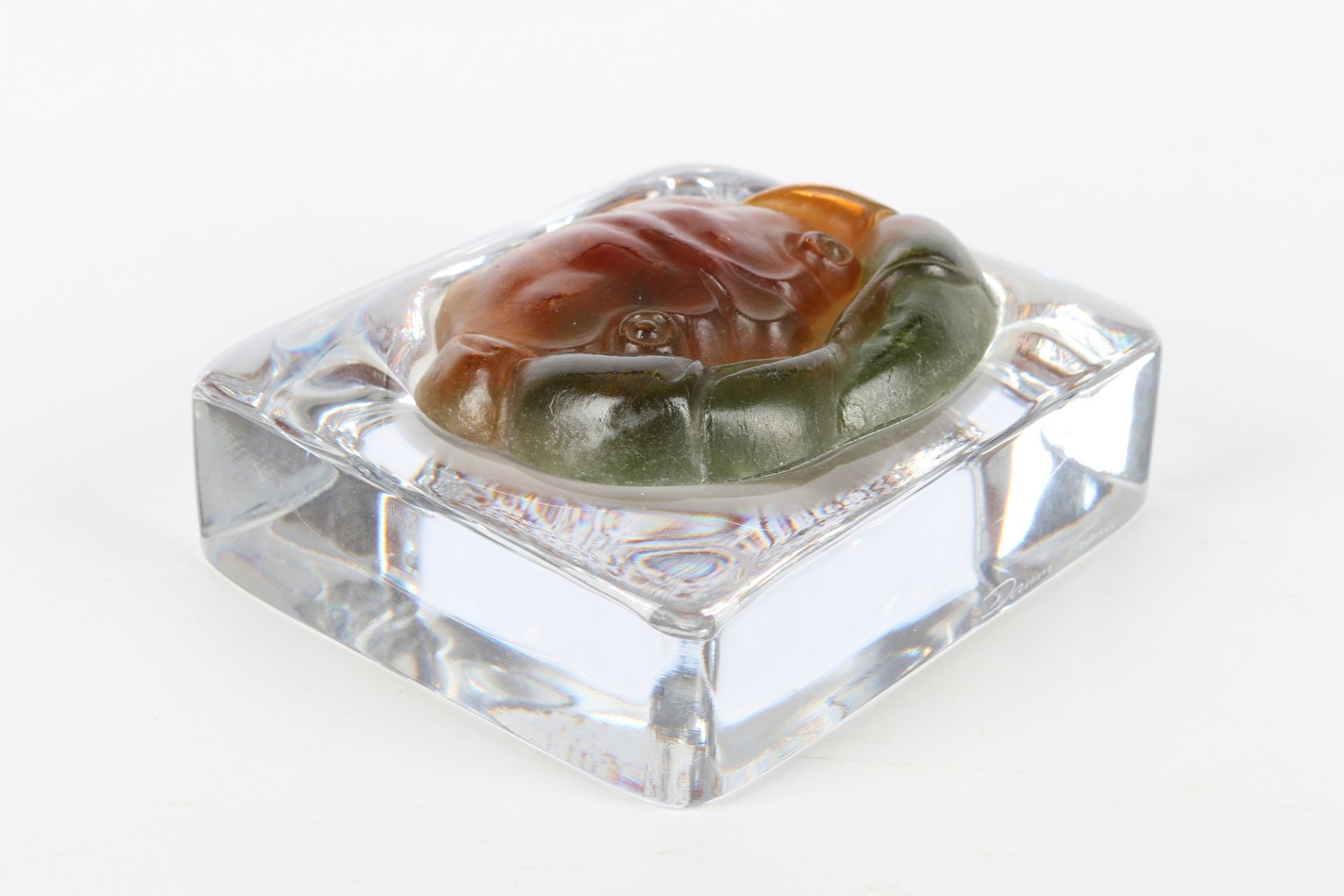 Daum France Pate de Verre Krabbe - Briefbeschwerer, french glass paperweight, - Image 2 of 4