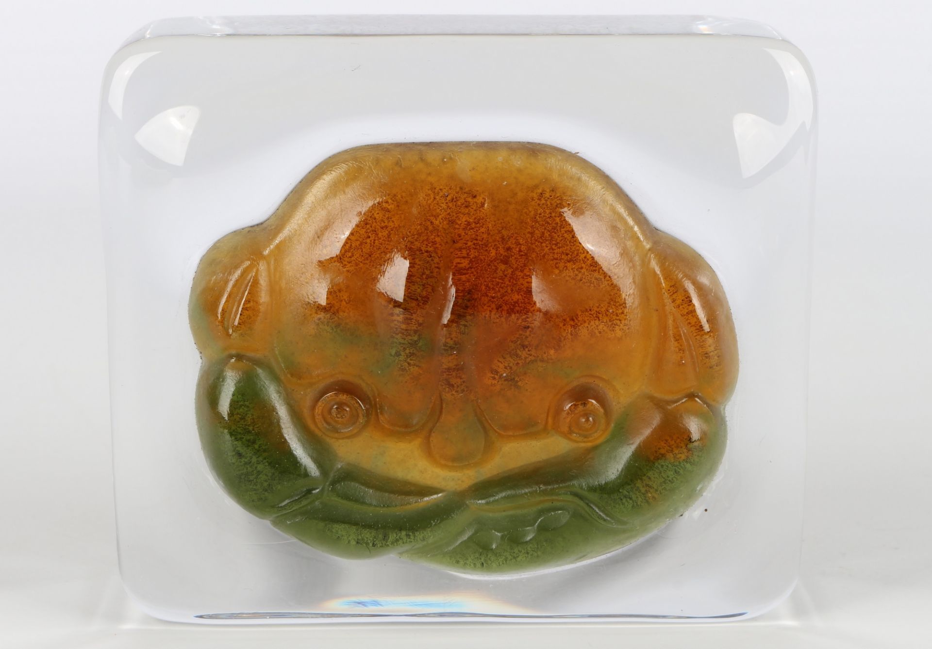 Daum France Pate de Verre Krabbe - Briefbeschwerer, french glass paperweight,