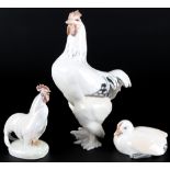 Dänemark Porzellan Hähne und Küken, Royal Copenhagen und Bing&Gröndahl, porcelain chicken,