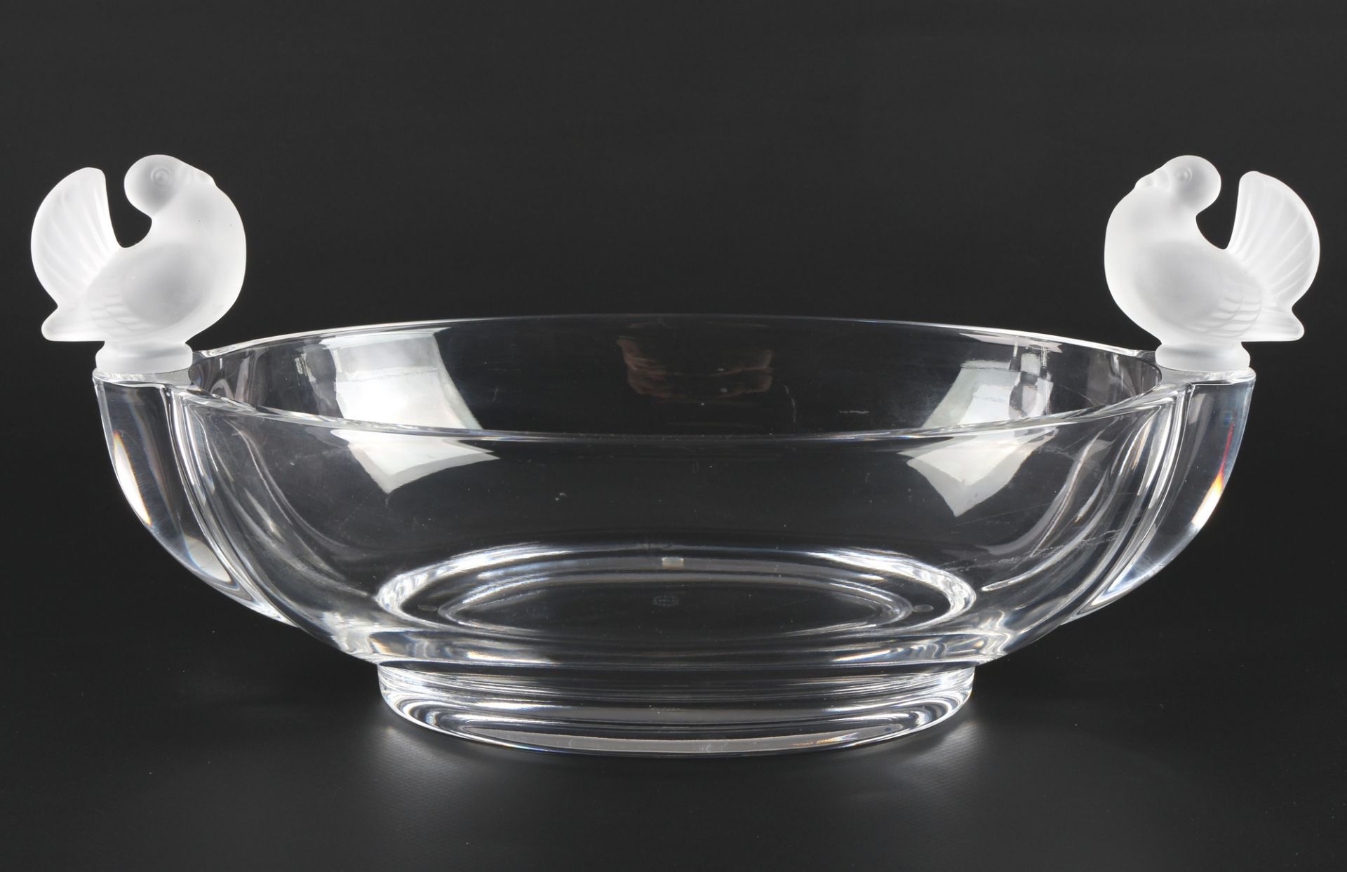 Sevres große Prunkschale mit Tauben, french crystal dove bowl,