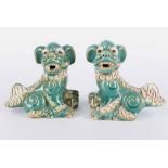 Paar Fu-Hunde, pair of chinese foo-dogs,