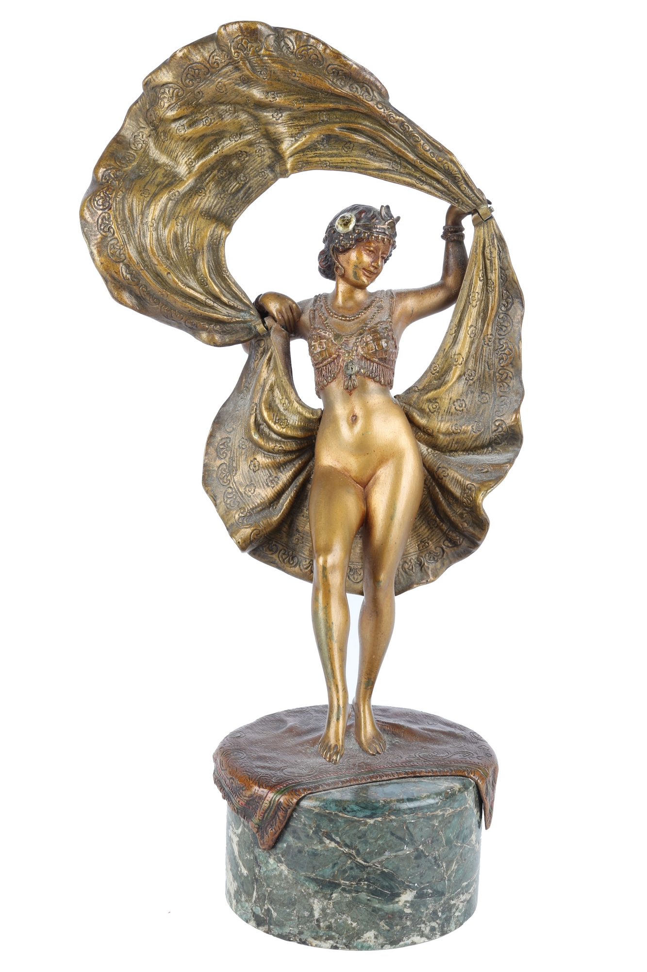 Bergmann Wiener Bronze erotische Tänzerin um 1900, bronze oriental female dancer, - Image 2 of 6