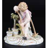 Meissen Allegorie der Erde - Gärtnerputte, allegory of earth gardener cupid,