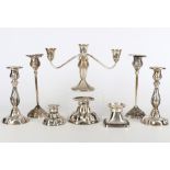 835 - 925 Silber Konvolut von 8 Kerzenständer, silver candlesticks,