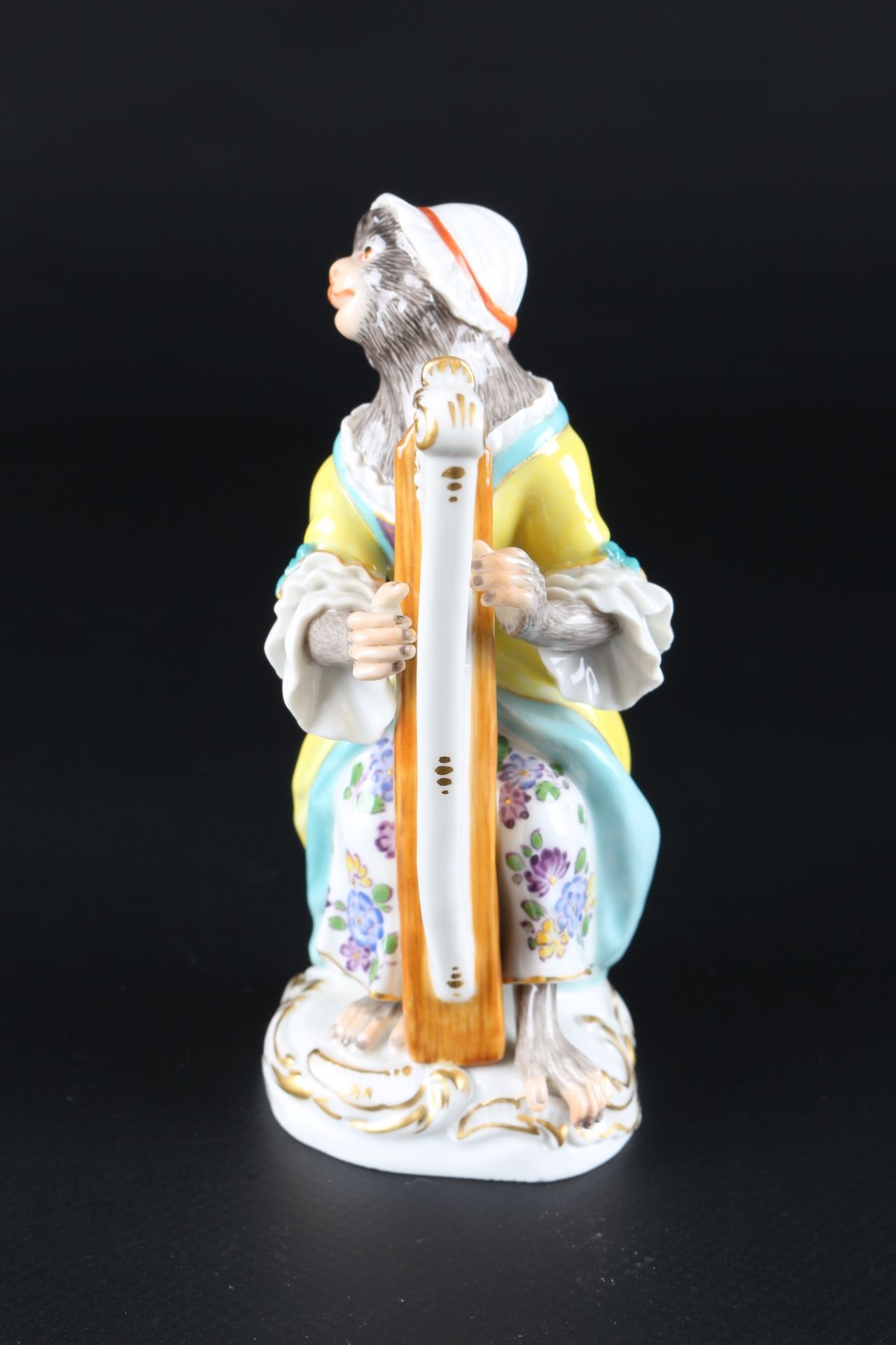 Meissen Affenkapelle Harfenistin, harpist monkey chapel, - Image 2 of 5