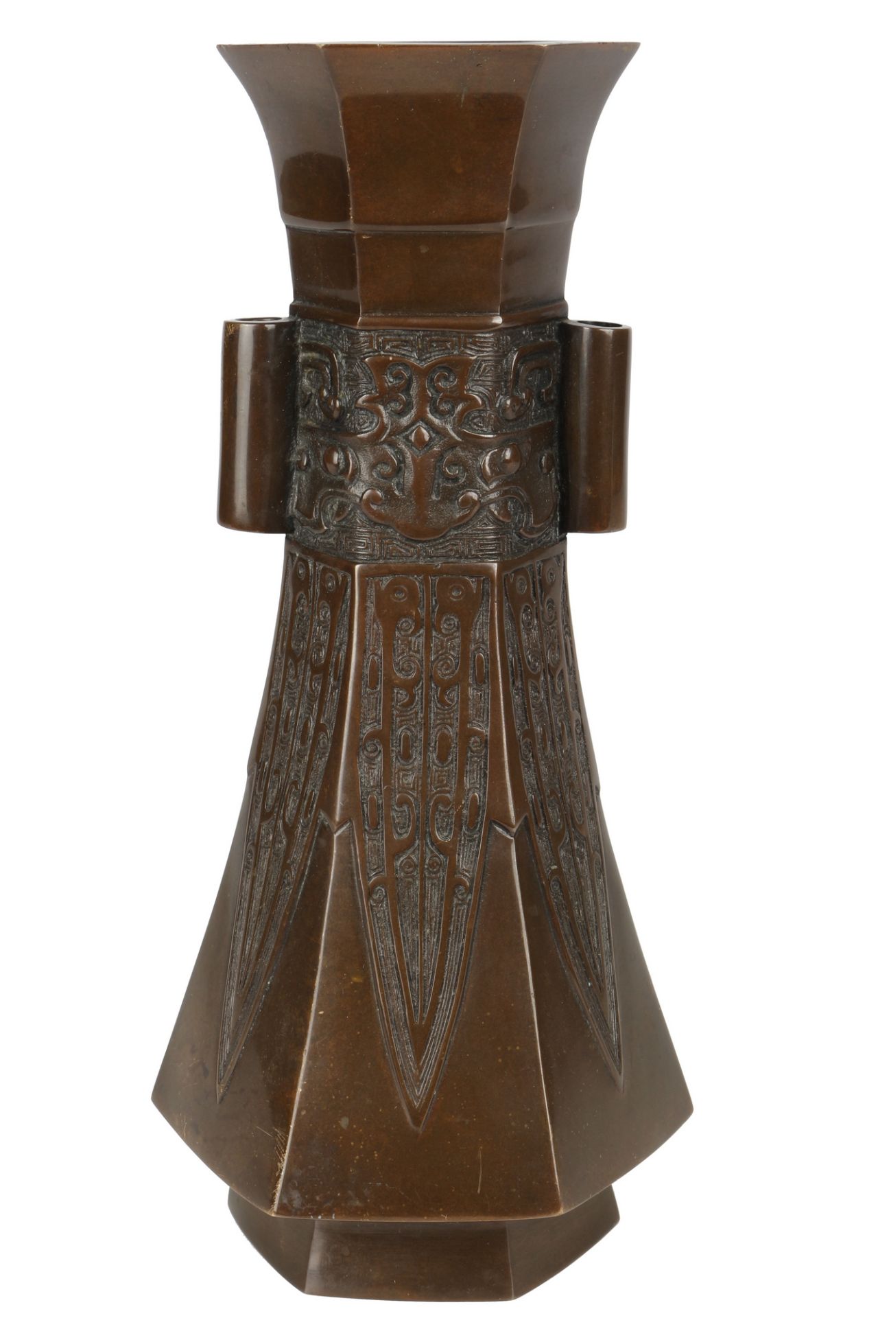 Japan hexagonale Bronze Vase Meiji-Period (1868 - 1912), japanese bronze vase,