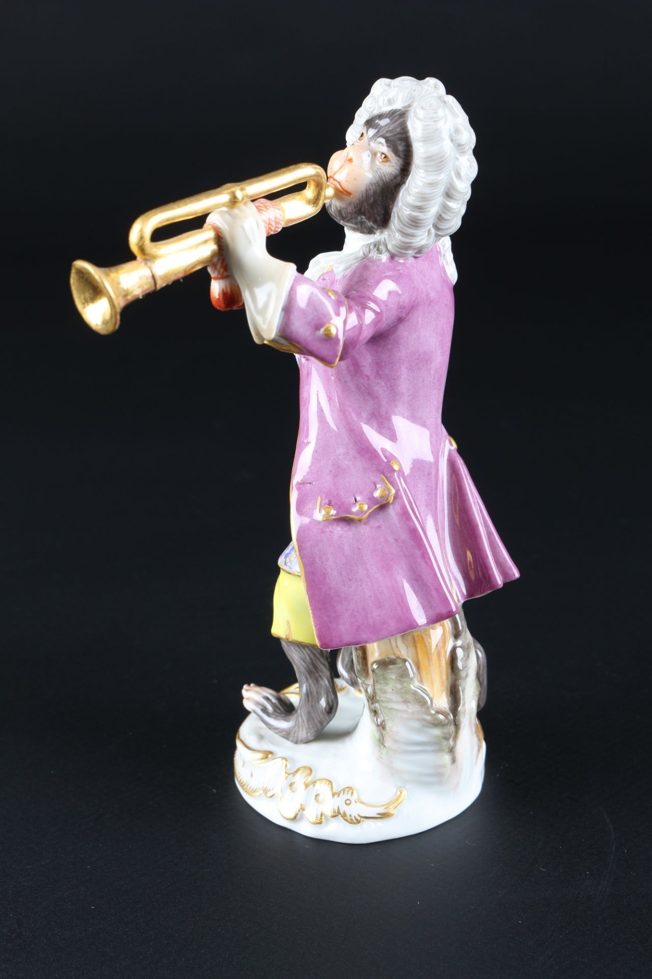 Meissen Affenkapelle Trompeter, trumpeter monkey chapel, - Image 2 of 5