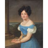 19. Jahrhundert Biedermeier Portrait einer jungen Frau, female portrait painting 19th century,