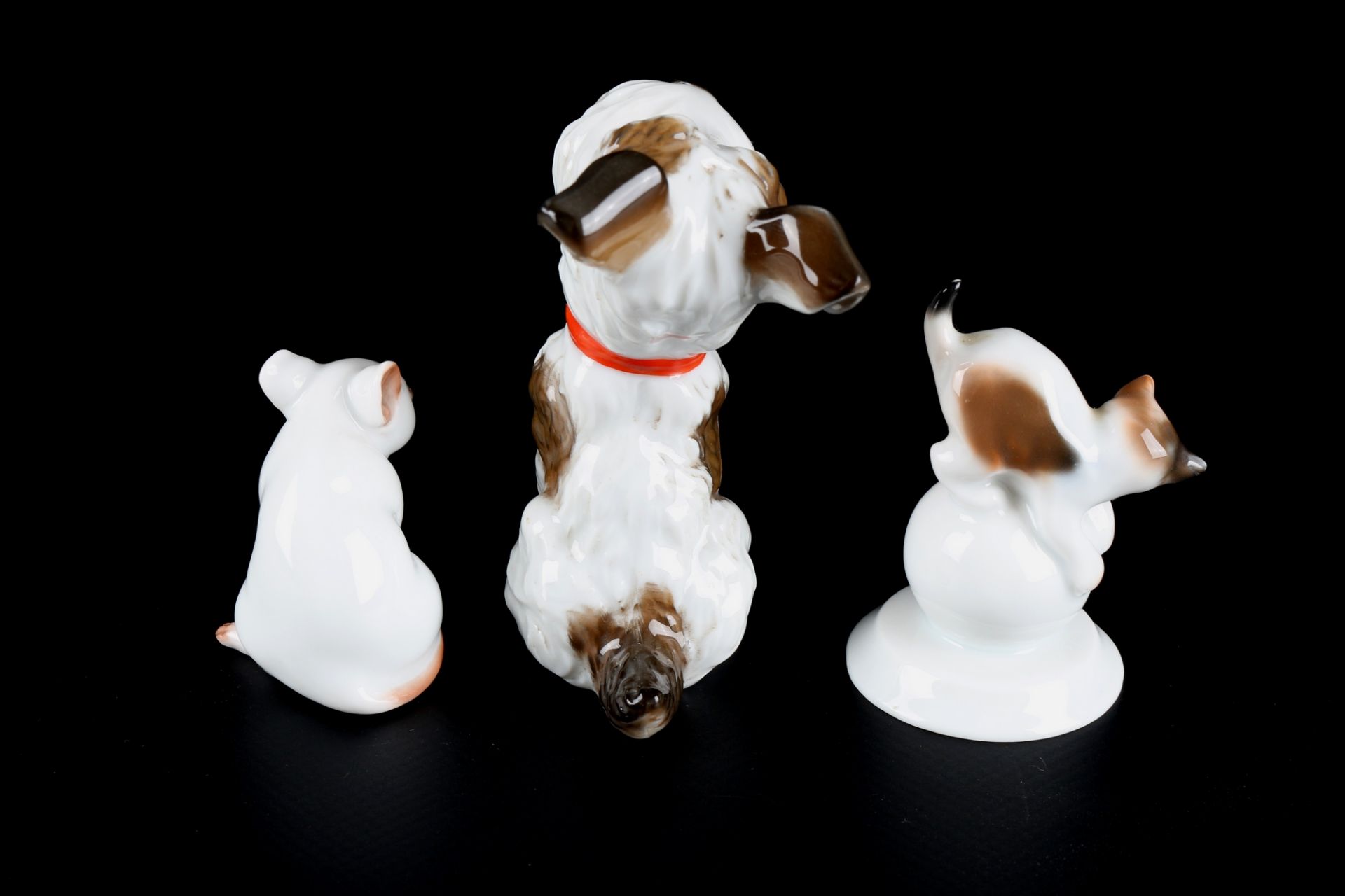 Rosenthal - 3 Tierfiguren - Hund, Katze und Maus, porcelain animal figures, - Bild 3 aus 4