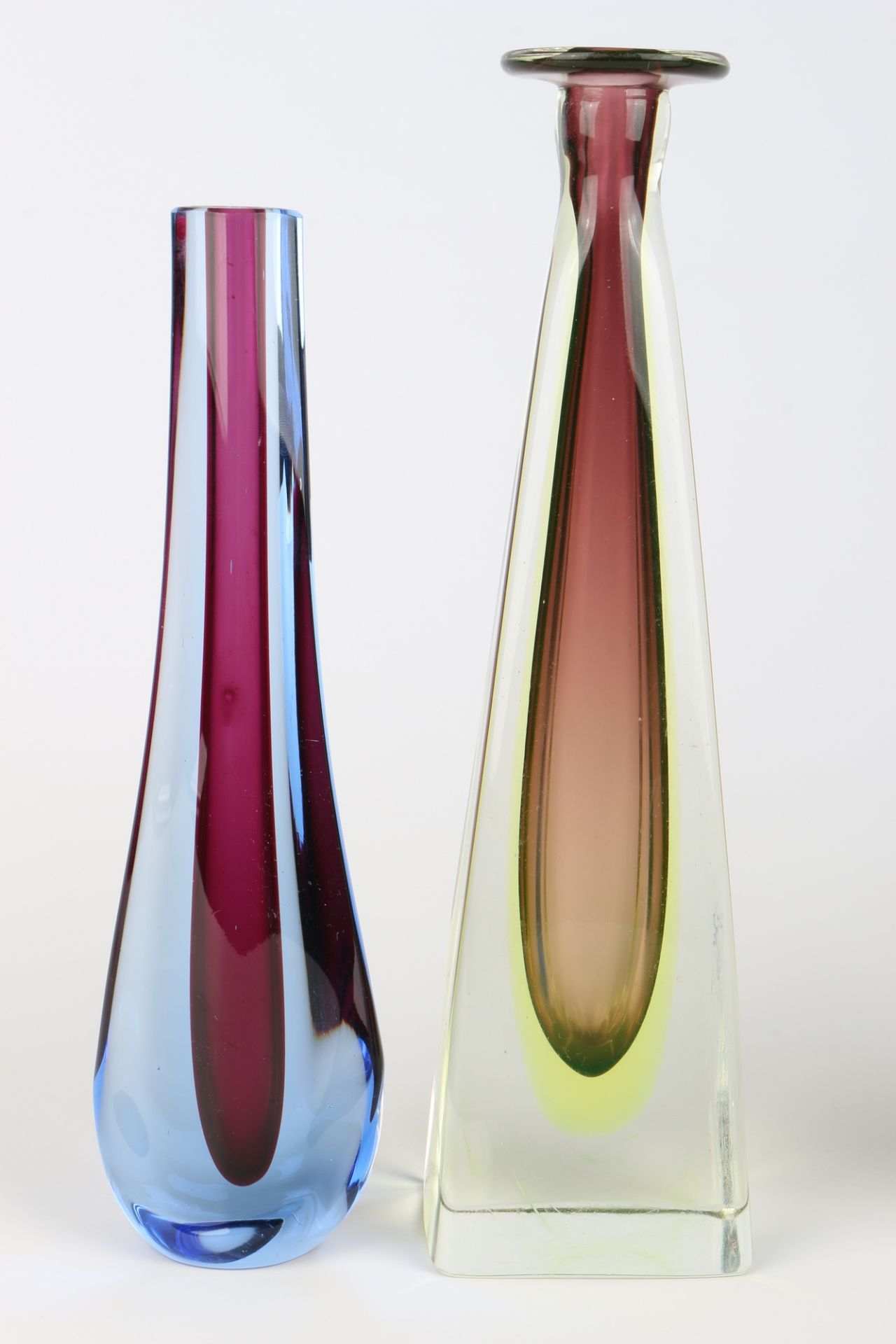Böhmen / Murano 5 Blockvasen, block vases, - Image 2 of 3