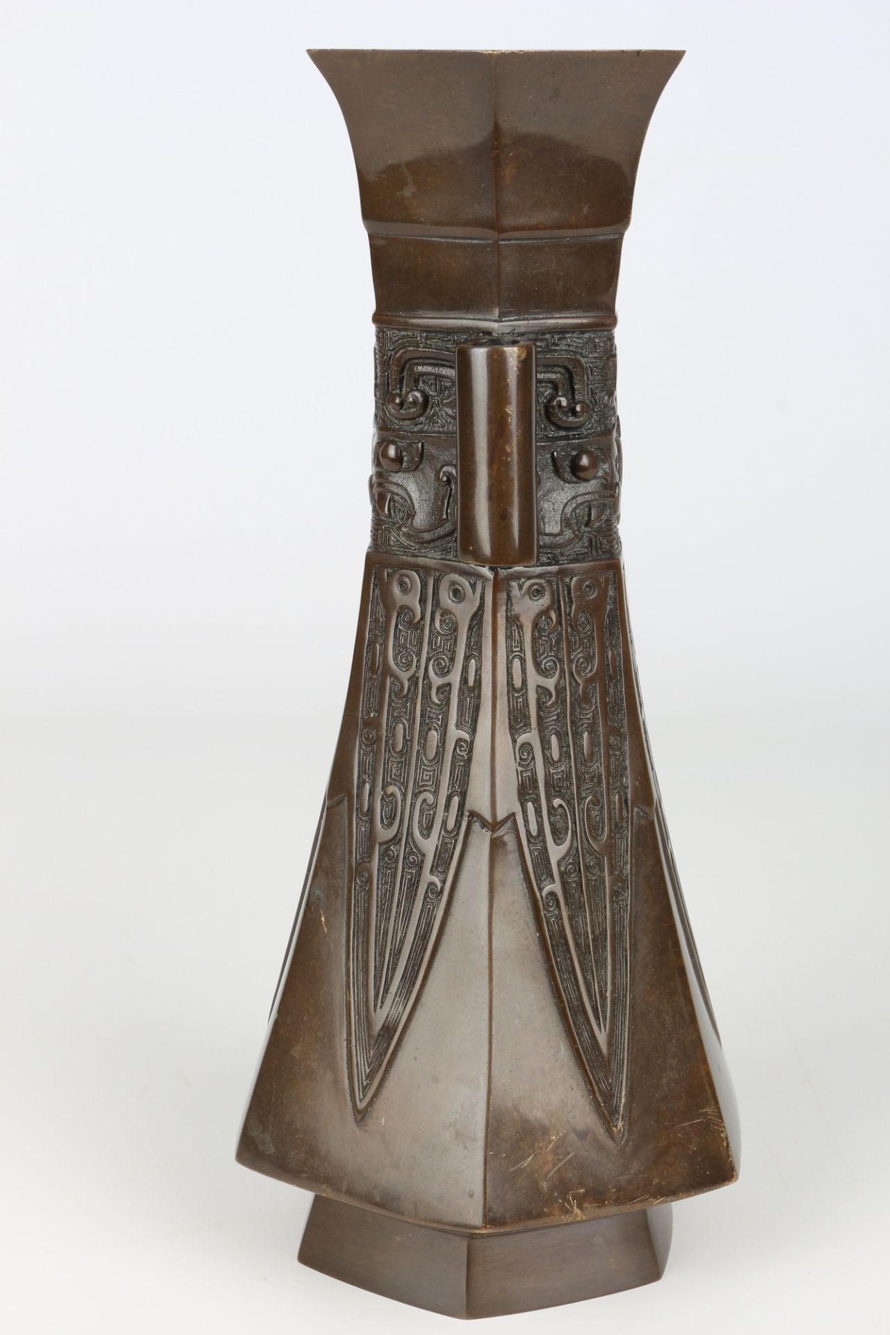 Japan hexagonale Bronze Vase Meiji-Period (1868 - 1912), japanese bronze vase, - Image 4 of 6