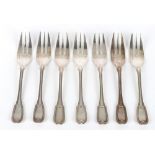 Christofle Cardeilhac Joubert 925 Silber 7 Kuchengabeln, french sterling silver dessert forks,