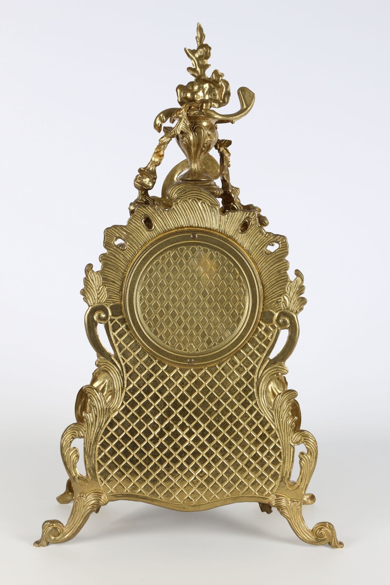 Bronze Tischuhr im Barockstil, mantel clock, - Image 4 of 4