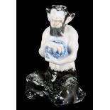 Rosenthal - Faun mit Trauben Ferdinand Liebermann, porcelain faun figures,