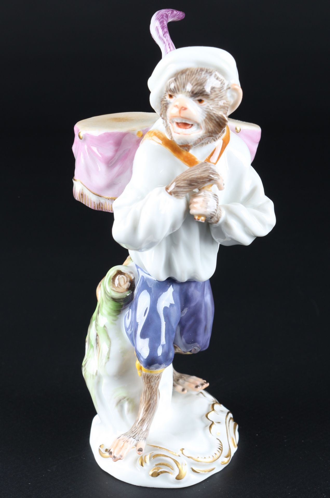 Meissen Affenkapelle Paukenträger, kettledrum carrier monkey chapel,