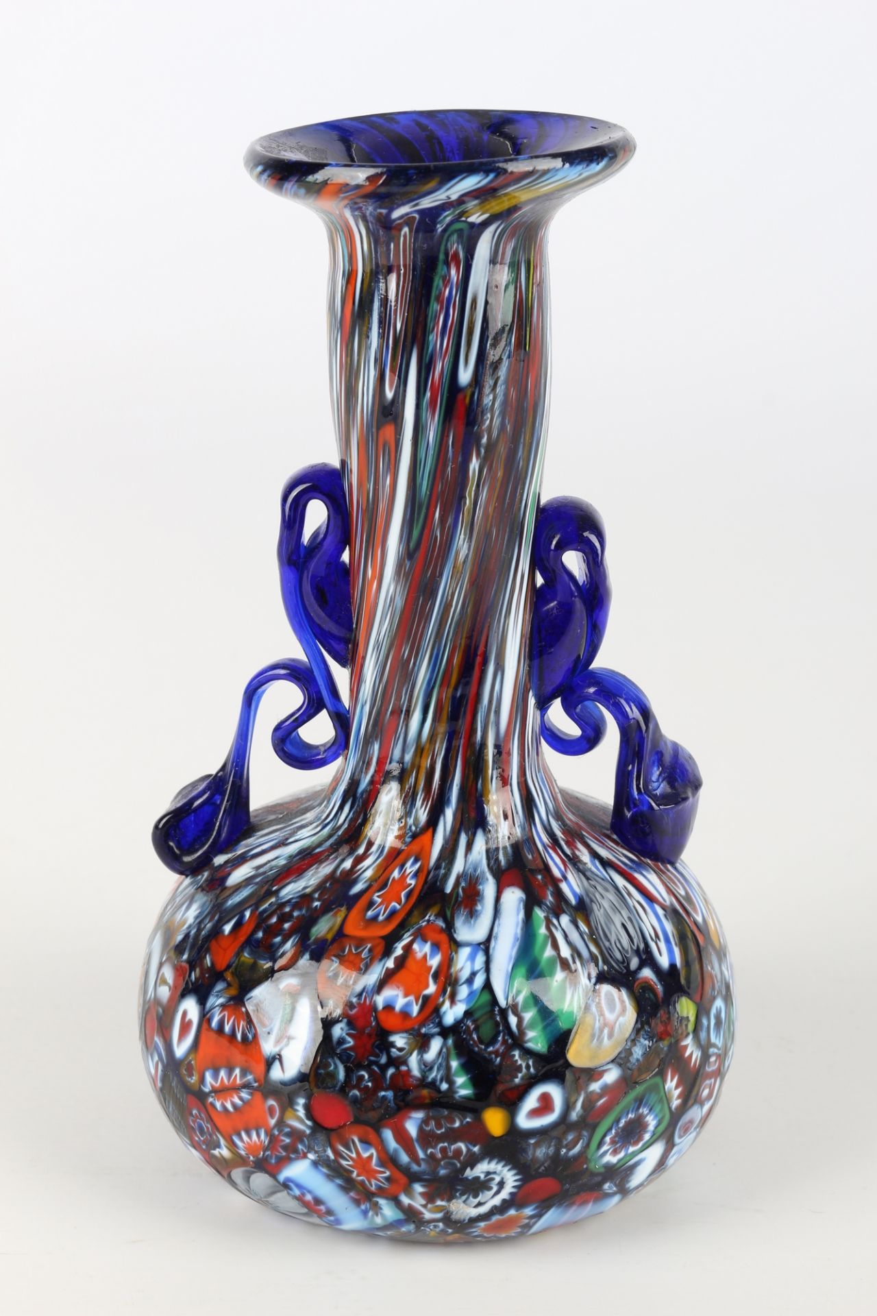 Murano Fratelli Toso Millefiori Vase, italian glass vase, - Image 3 of 4