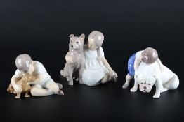 Bing & Gröndahl- 3 Kinderfiguren, children figures,