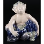 Royal Copenhagen Faun mit Trauben, faun with grapes,